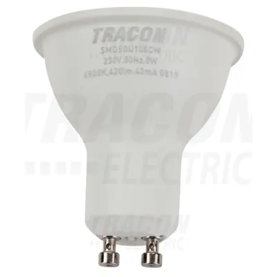 Sursa spot cu LED SMD,carcasadin mat.plastic,cu LED SAMSUNG SMDSGU105CW 230V,50Hz,GU10,5W,420lm,6500K,120°,SAMSUNG chip,EEI=A+