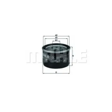 Filtru ulei MAHLE ORIGINAL OC 607