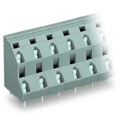 Double-deck PCB terminal block; 2.5 mm²; Pin spacing 10 mm; 2 x 6-pole; CAGE CLAMP®; 2,50 mm²; gray