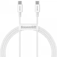 Cablu Date si Incarcare USB-C - USB-C Baseus Superior Series, 100W, 1m, Alb CATYS-B02