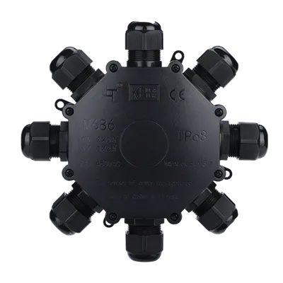 Elmark Junction Box 8 Entry 450vac 24a, Ip68