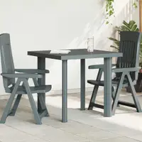 vidaXL Masă de grădină, verde, 80 x 75 x 72 cm, plastic