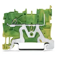 1-conductor/1-pin ground carrier terminal block; for DIN-rail 35 x 15 and 35 x 7.5; Push-in CAGE CLAMP®; 1,00 mm²; green-yellow