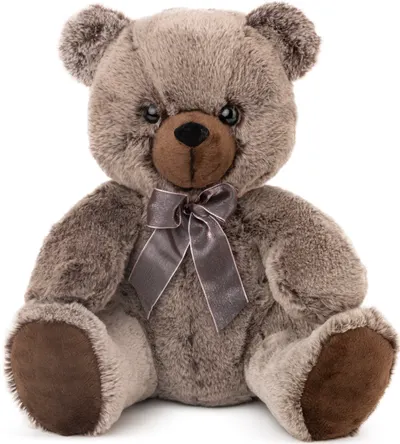 Jucărie de pluș Amek Toys - Urs, maro melange, 43 cm
