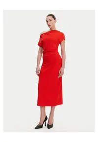 Rochie de cocktail dama rosu - fabrica de calitate