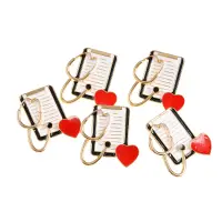 Set 5 brose martisor fisa medicala si stetoscop