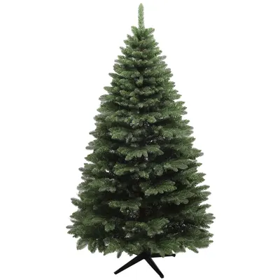 HOMCOM Brad de Crăciun Artificial cu 1050 Crengi Ignifuge, Pom de Crăciun Realist în Formă de Pin, Ø120x180 cm, Verde | Aosom Romania