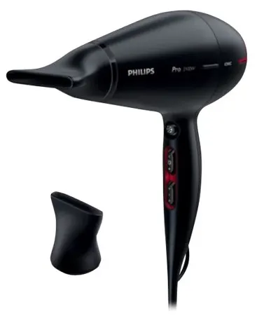 Uscător de păr Philips - HPS910/00, 2100W, 6 viteze, negru/roșu