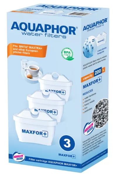 Filtre pentru apă Aquaphor - MAXFOR+, 3 buc
