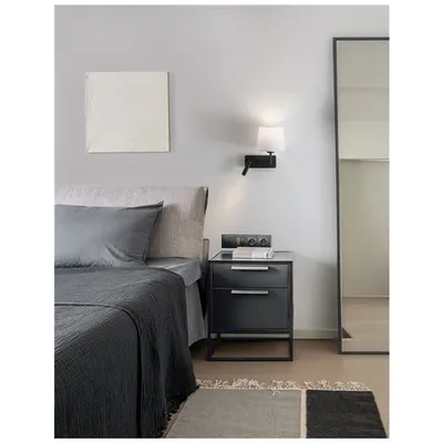 Plafoniera SAVONA Alb Fabric Shade & Nisipiu Negru Aluminiu LED Samsung 3W 210Lm 3000K LED E27 1x12W 230V IP20 Fara bec