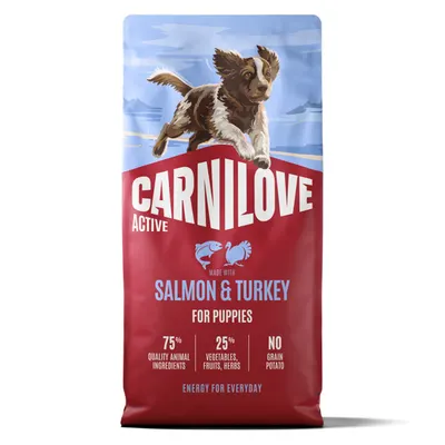 Carnilove Active Dog Dry Salmon & Turkey Puppies 12 kg