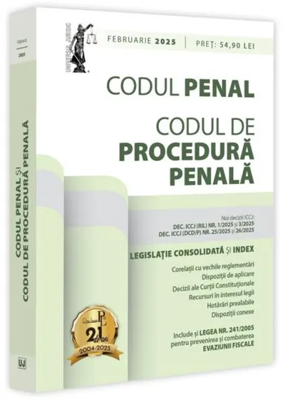 Codul penal și codul de procedură penală: februarie 2025 - Paperback brosat - Dan Lupaşcu