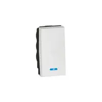 2-way push-button Arteor - cu locator - 1 module - alb