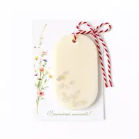 Mărțișor parfumat „Cuart Roz” din ceară de soia – odorizant dulap - Mosc & Iris Negru