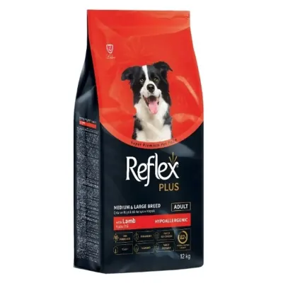 REFLEX Plus Medium & Large Breed, M-XL, Miel, hrană uscată câini, 12kg