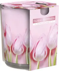 Lumânare parfumată Bispol Aura - Floral Happiness, 100 g