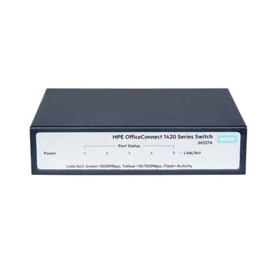 Switch cu 5 porturi Aruba JH327A, 10 Gbps, 7.4 Mpps, 2048 MAC, 1U, fara management