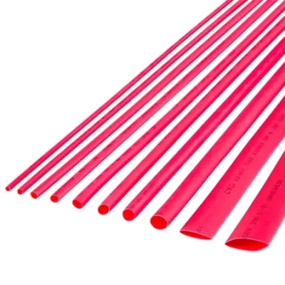 Tub termocontractabil rosu ACV 34126-95, 9.5-4.8mm Metru Liniar