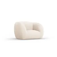 Fotoliu crem cu tapițerie din stofă bouclé Essen – Cosmopolitan Design