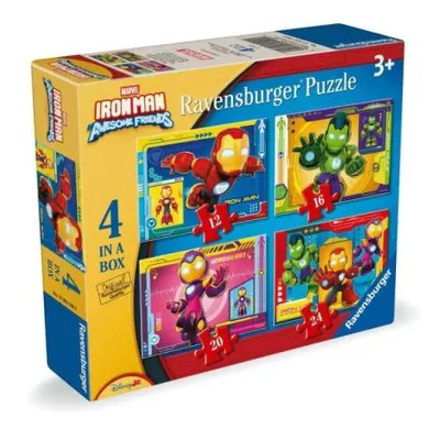 Ravensburger - Puzzle Iron Man si prietenii 4 buc in cutie 12 16 20 24 piese