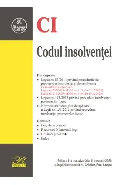 Codul insolventei Ed.8 Act.11 ianuarie 2026