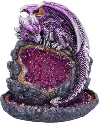 Cădelniţă Nemesis Now Fantasy: Dragons - Crystalline Protector (Purple Dragon), 15 cm