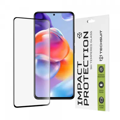 Folie de protectie Ecran Techsuit pentru Xiaomi Poco X4 Pro 5G / Redmi Note 11 Pro+ 5G, Sticla Securizata, Full Glue, 111D, Neagra