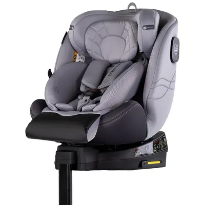 Scaun auto pentru copii Chipolino Premium Cloud i-Size, rotativ, 40-150 cm, sistem isofix si picior de suport, protectie la impact lateral SPS, tetiera reglabila, husa detasabila