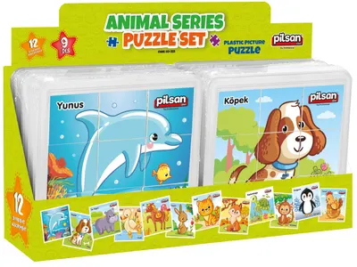 Puzzle pentru copii Pilsan - Animale, 9 piese, asortiment