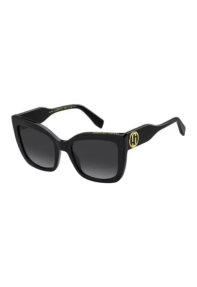 Ochelari de soare cat-eye cu lentile in degrade - Auriu/Negru