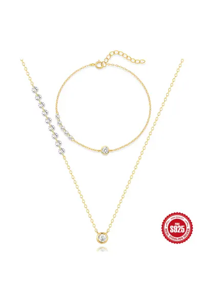 Set Colier si Bratara din Argint 925 - cu Zircon - 6106
