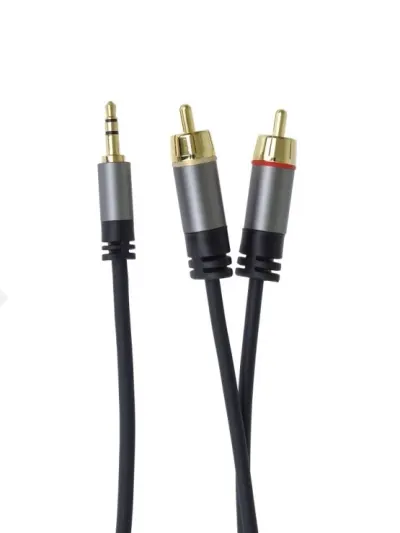 Cablu audio jack stereo 3.5mm la 2 x RCA T-T 5m, kjqcin5