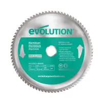 Panza circular pentru taiat aluminiu, pentru fierastraie circulare Evolution 230mm, Ø230 x 25.4 mm, 80 de dinti TCT