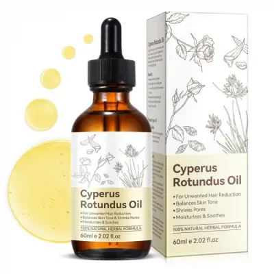 Ulei Cyperus Rotundus pentru Reducerea Cresterii Parului Nedorit, 100% Formula Naturala, NOVA KISS , 60 ml