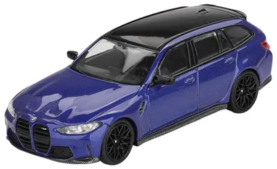 Model de colecție Mini GT Contemporary: Automobile - BMW M3 Competition Touring Portimao Blue Metallic 2023 (LHD)