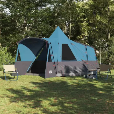 vidaXL Cort Teepee pentru 8 Persoane 8 persoană albastru