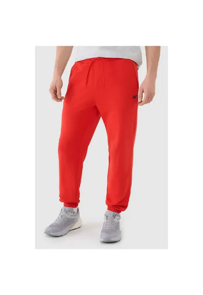 Pantaloni sport rosii - bumbac/poliester - fara captuseala - pentru barbati