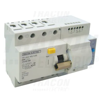 Bloc cu protectie diferentiala cu disp. de recuplare, 4 poli TFIG4-25100 25A, 100mA, 10kA, A / AC
