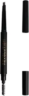 Makeup Revolution - Creion pentru sprâncene Duo Brow Definer, Dark Brown