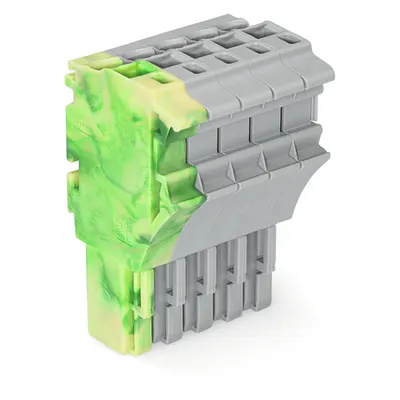 1-conductor female plug; 2.5 mm²; 5-pole; 2,50 mm²; green-yellow, gray
