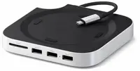 Suport din aluminiu cu USB Hub Satechi - Mac Mini M4 Stand, USB-C, argintiu