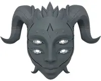 3D Print 3D Morph Lab - Helllequin, mască de purtat, gri