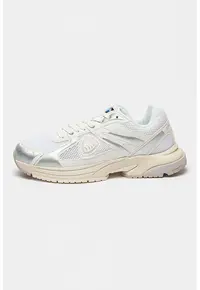 Pantofi sport din material textil si piele ecologica Eagle - Alb/Argintiu