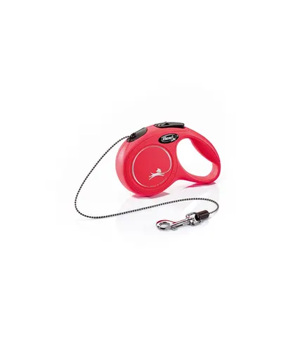 FLEXI New Classic lesa automata cu sir pentru caini, rosu, marimea XS, 3 m