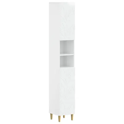vidaXL Cabinet de Baie cu Raft Deschis DELFT Alb foarte lucios