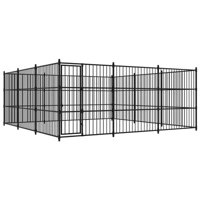 vidaXL Padoc de exterior pentru câini, 450x450x185 cm