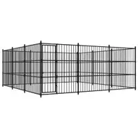 vidaXL Padoc de exterior pentru câini, 450x450x185 cm