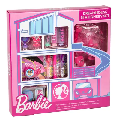 Set rechizite cu penar si accesorii, Barbie, Dreamhouse