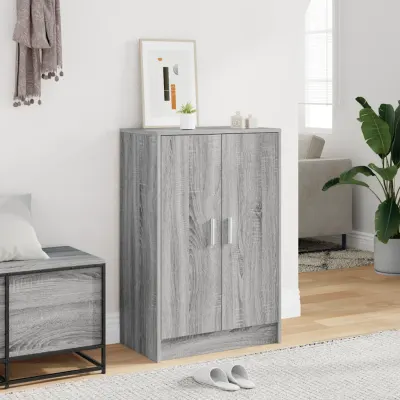 vidaXL Pantofar, gri sonoma, 60x35x92 cm, lemn prelucrat