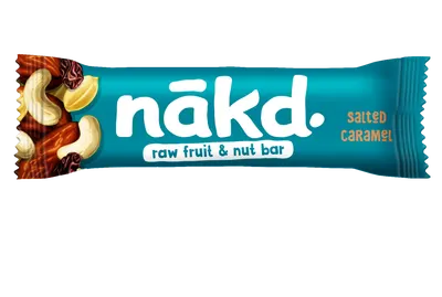 Baton cu caramel sarat raw vegan, 35g, Nakd